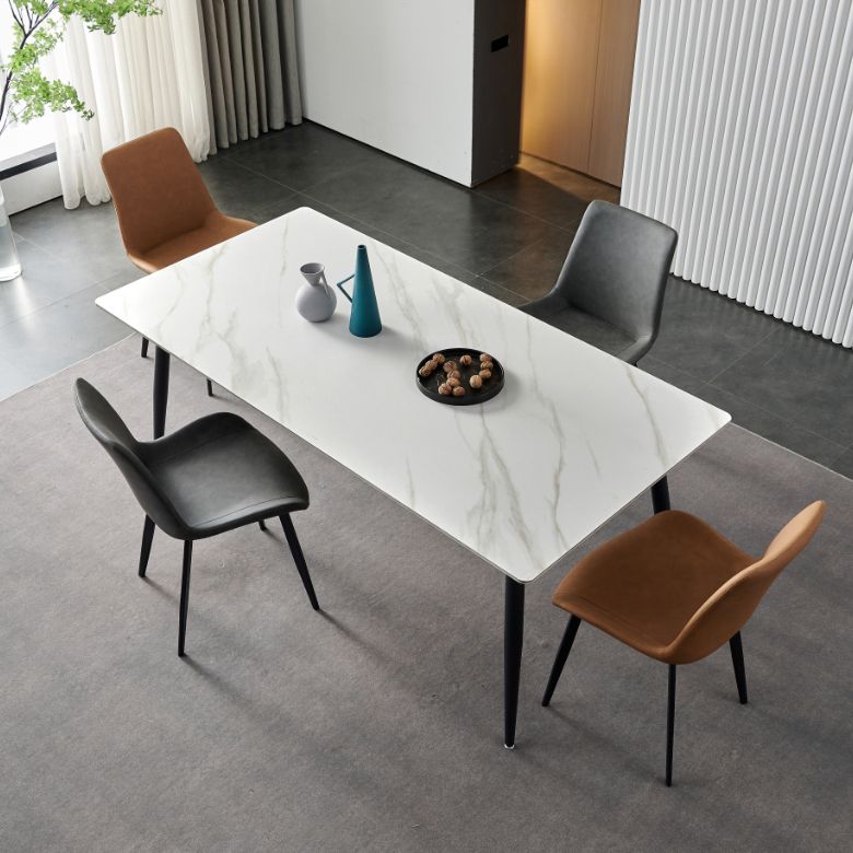 Contemporary Rectangle 4-foot Home Furniture Stone Dining Room Collection