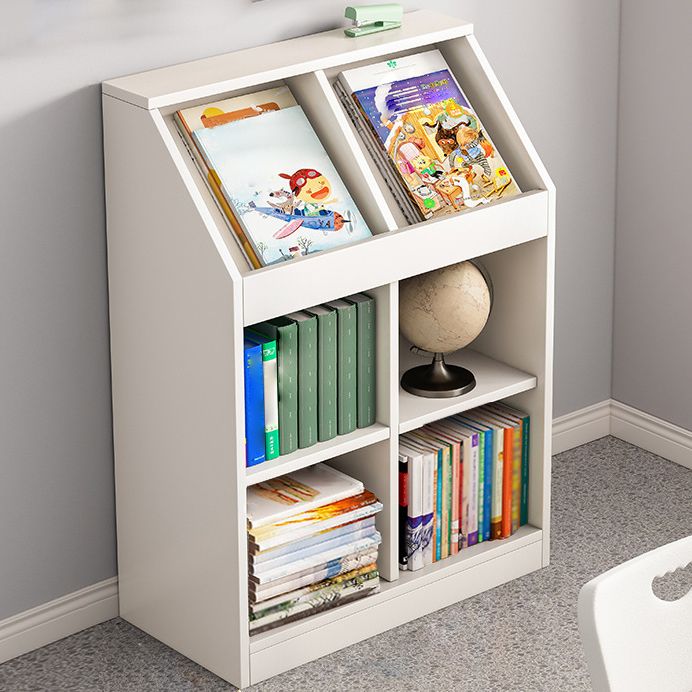 Wooden Bookshelf Modern Home Office Bookcase with Rectangle Shelves