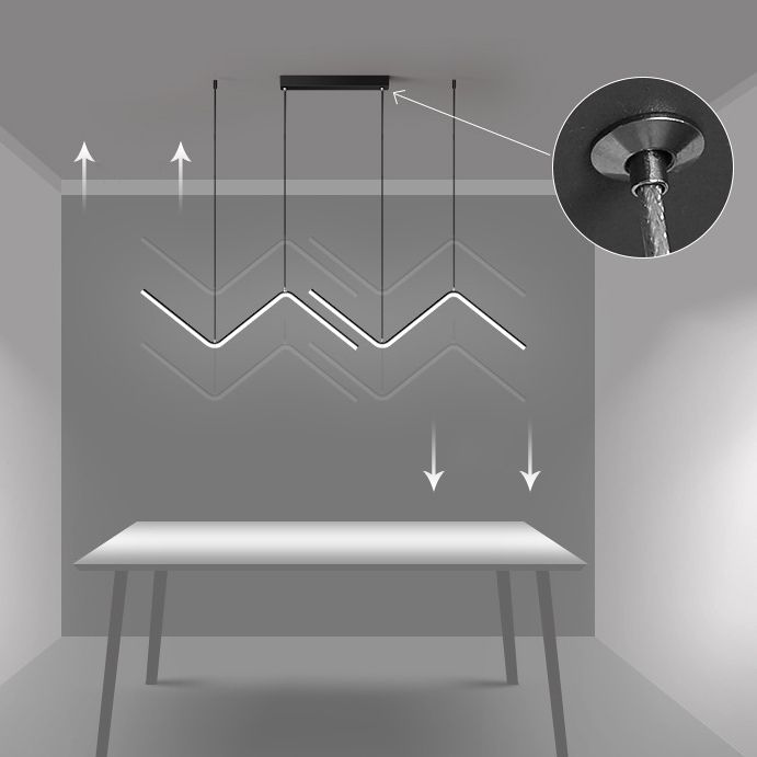Golden/Black Kitchen Island Lighting Modern LED Ceiling Light for Home