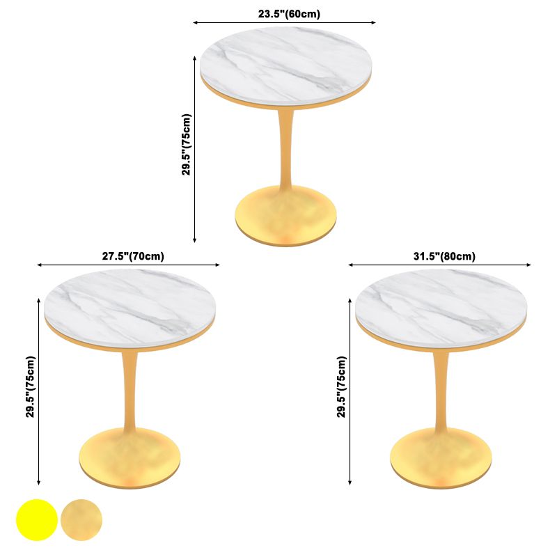 Traditionele luxe stenen eettafel, ronde dinettetafel voor eetkamer