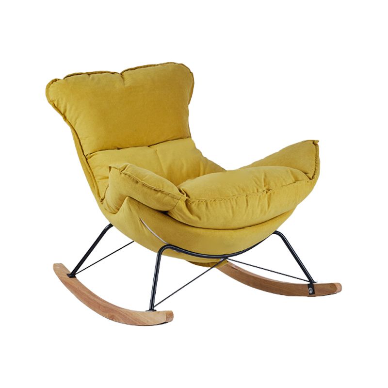 Modern Leather Rocking Chair Removable Cushions Rocker Chair for Drawing Room
