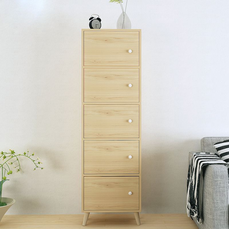 Contemporary Rectangle Accent Cabinet 9.44" Wide Wooden Storage Cabinet