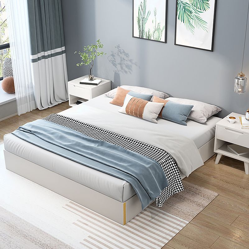 Contemporary Solid Color Wooden Bed Frame 6.29" H Platform Bed