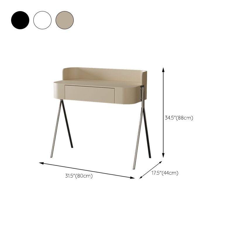 Wood Standing Makeup Vanity Set Modern Makeup Vanity with Metal Base