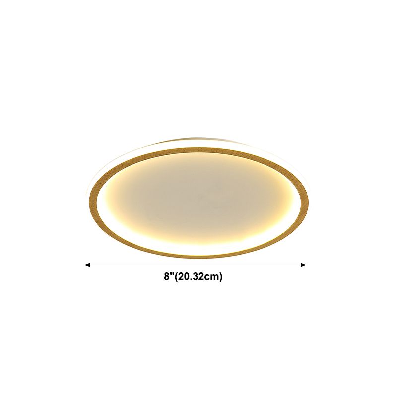 Geometrical Wood Flush Mount Ceiling Light Minimalist LED Flush Mount Lighting