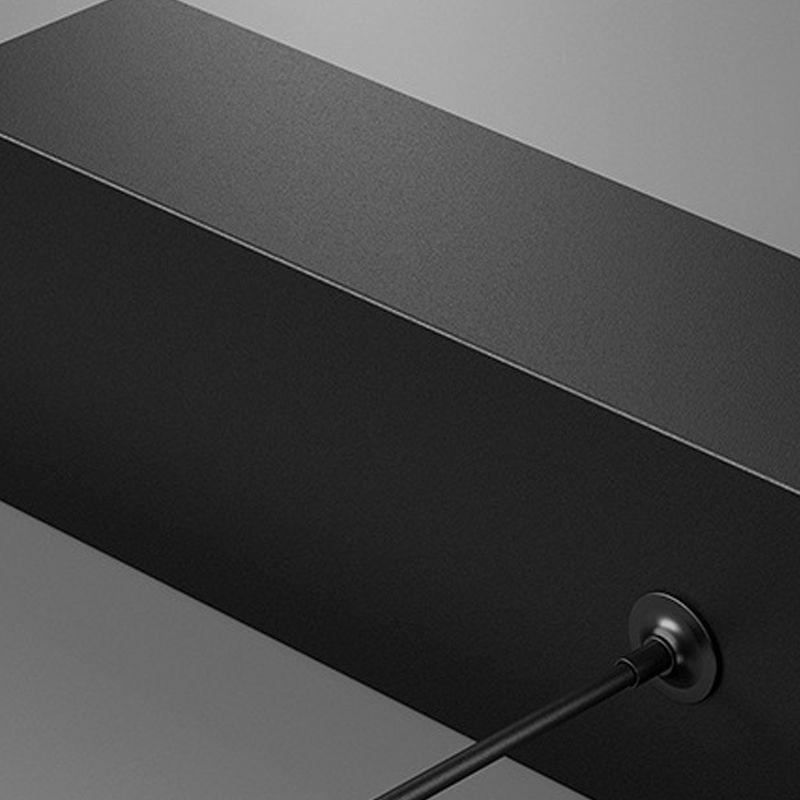 Schwarz gerade Insel hell moderne Aluminium -LED -Inselanhänger für Wohnzimmer