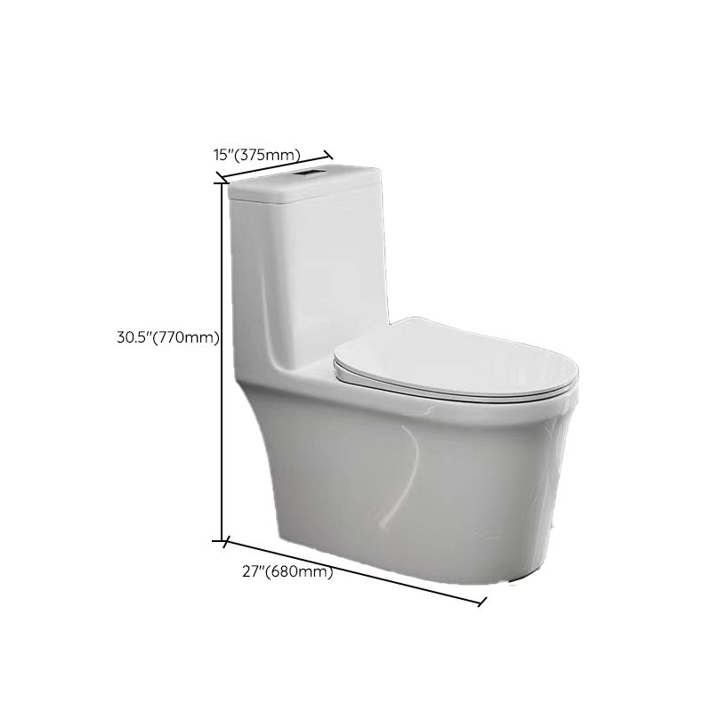 Modern 1-Piece Flush Toilet Floor Mount Urine Toilet for Bathroom