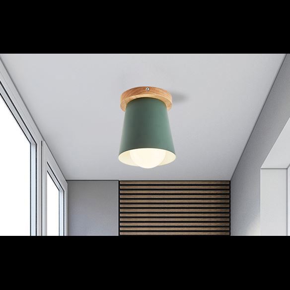 1 lampe éclairage de plafond style nordique métal conique encastré éclairage de salon