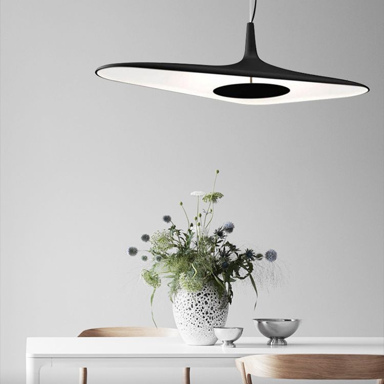 Modernes Harz-Pendel Licht Schlankes 1-Licht-LED-Deckenleuchte für Esszimmer