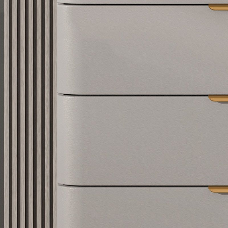 Solid Wood Glam Storage Chest Dresser Vertical Storage Chest with Metal Feet