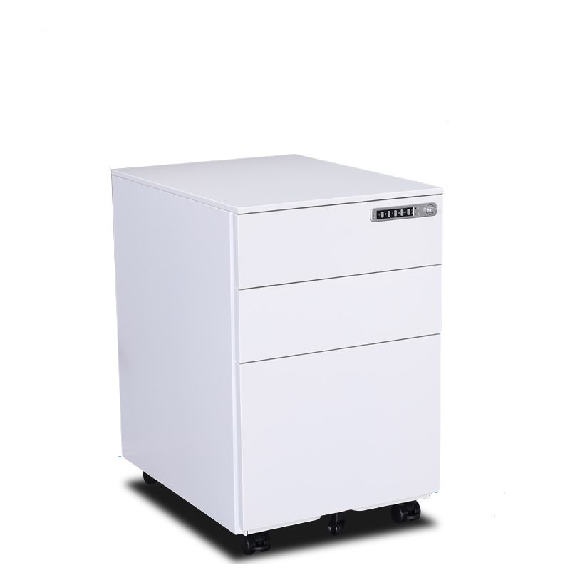 Contemporary Steel File Cabinet File Pedestal Filing Cabinet with Lock and Storage