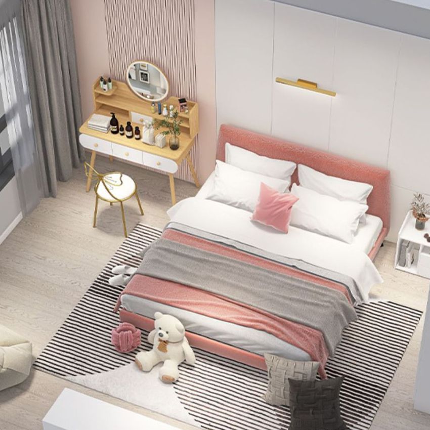 Modern Makeup Vanity Desk with Mirror and Storage Shelves 47.25" for Bedroom