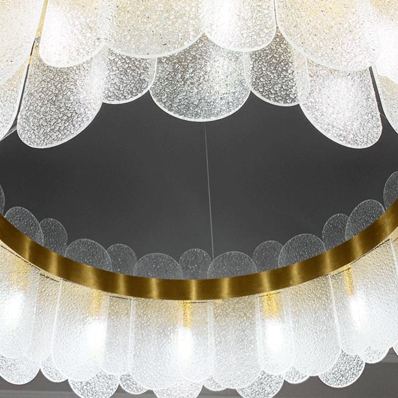 Ringform Decke Kronleuchter Modernist Style Glassuspension Licht für Wohnzimmer