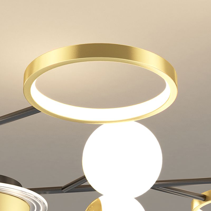 Black and Gold Hanging Pendant Lights Contemporary Glass Hanging Lamps