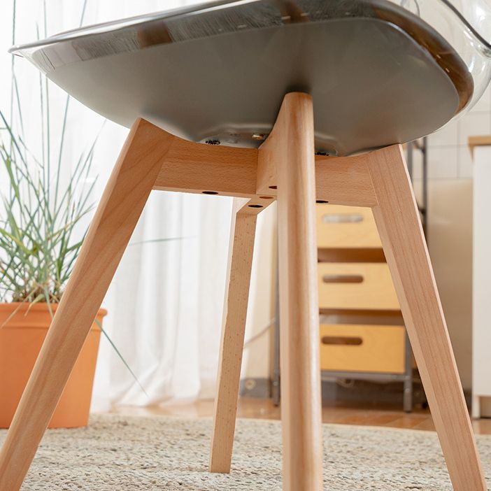 Modern Indoor-Outdoor Chair Transparent Acrylic Side Chair for Dining Room