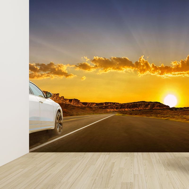 Photography Car Mural Mildew Resistant Wall Covering for Home Decoration
