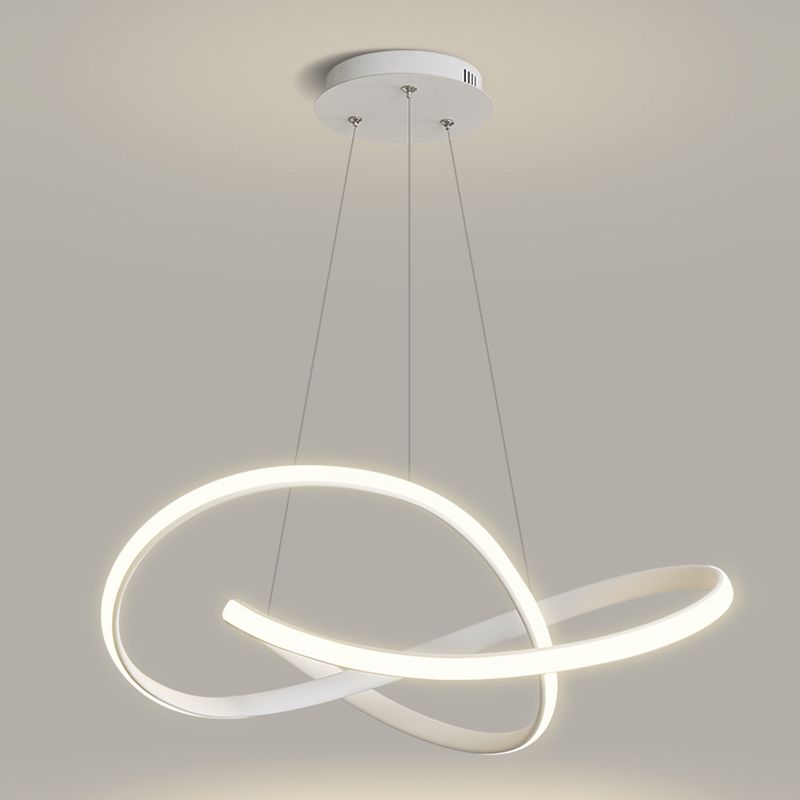 Noordse lineaire kroonluchter metalen metalen LED -kroonluchter hanger voor woonkamer