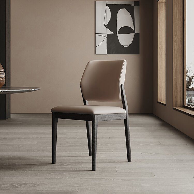 Contemporary Side Dining Chairs Open Back Dining Room Chair for Home