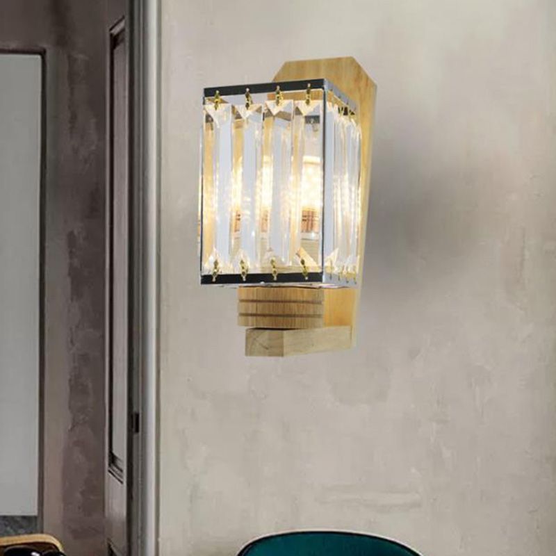 Luz de cristal de cristal cuadrado/globo Minimalista 1 Cabeza de la sala de estar accesorio de iluminación de la pared