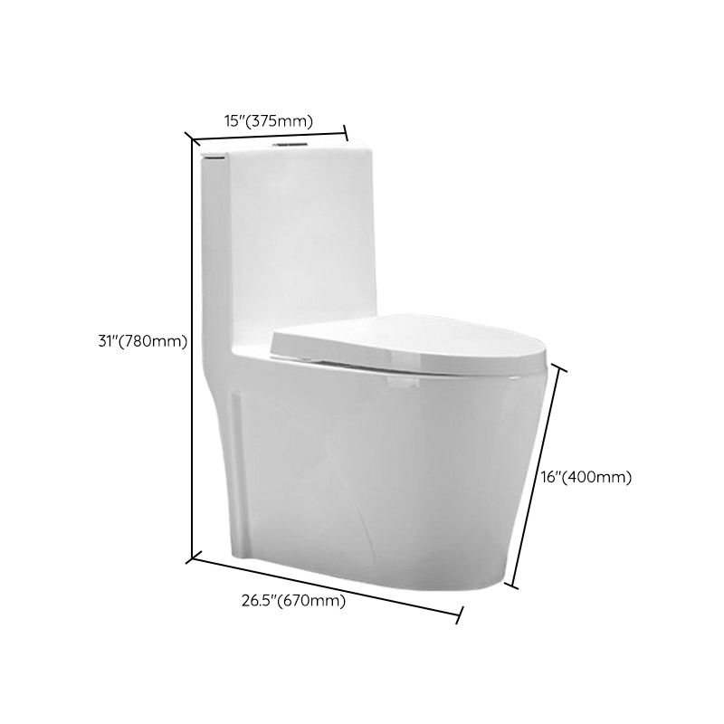 Traditional Style One Piece Flush Toilet Floor Mounted Urine Toilet for Bathroom