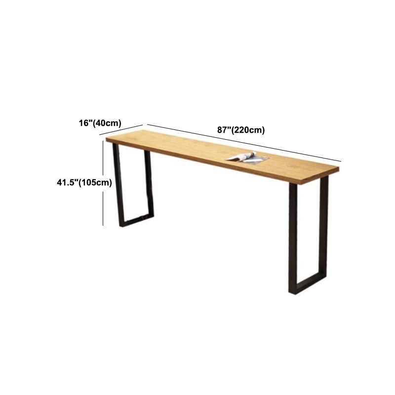 Modern 1/7 Pieces Bar Table Set Rectangle Pine Wood Counter Table with Stools for Balcony