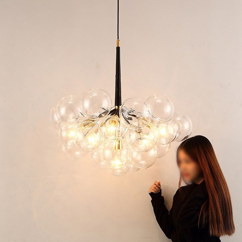 Bubbles Glass Pendant Lighting Fixture Minimalist Style Chandelier Pendant Light