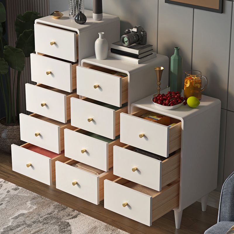 Classic Glam Solid Pine Storage Chest Dresser Vertical Dresser