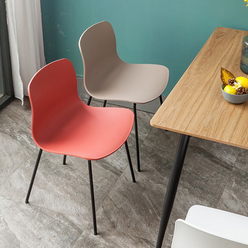 Natural Beech Legs Side Chair Scandinavian Armless Dining Chairs