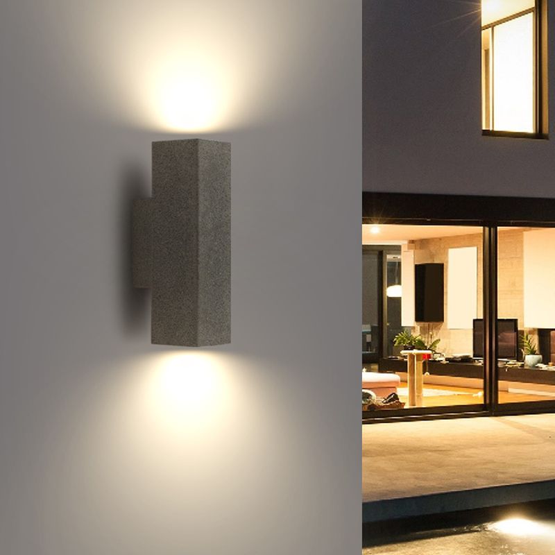 Contemporary Cement Wall Sconces Lighting Minimalist Wall Washer for Outdoor