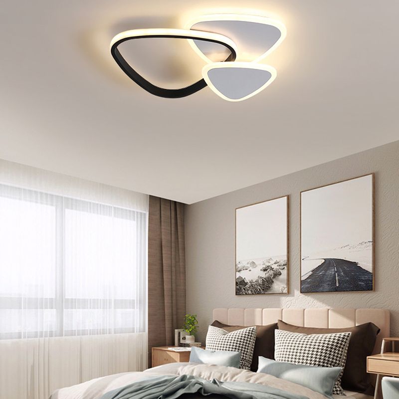 Nordic Triangle Ceiling Mount Light Fixture Metal LED Ceiling Lamp for Bedroom