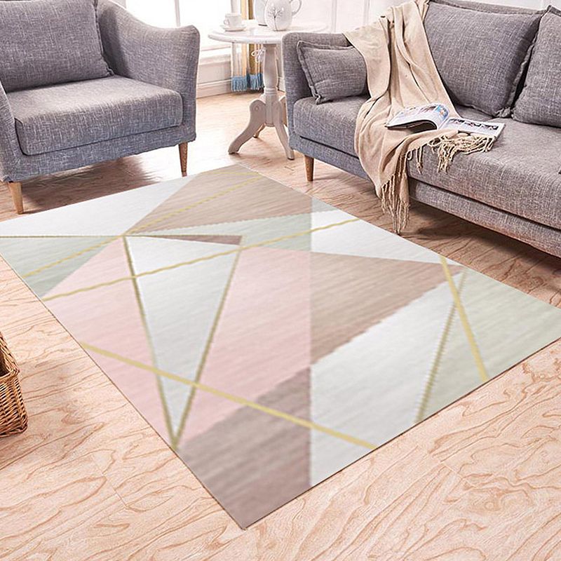 Stijlvol geometrisch gebied Tapijt Modern Patchwork Indoor Truug Polyester Tapijt voor woonkamer