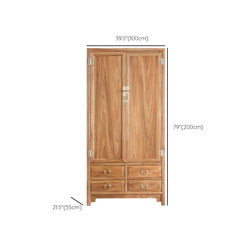 Modern Style Wood Wardrobe Cabinet Clothes Rail Wardrobe Armoire