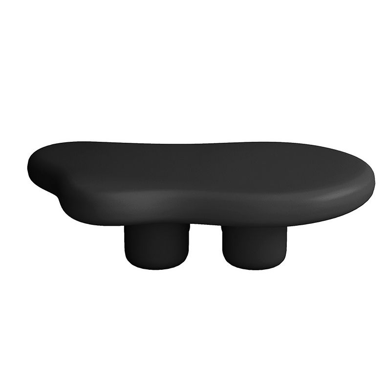 Scandinavian Free Form Solid Wood Coffee Table 11.8"H 4 Legs Cocktail Table