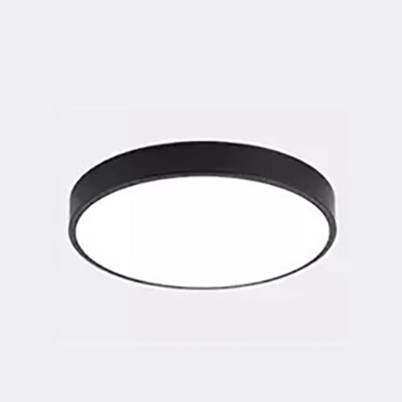 Lampada da soffitto a LED di forma rotonda stile moderno amaretto 1 luce da incasso con paralume in acrilico