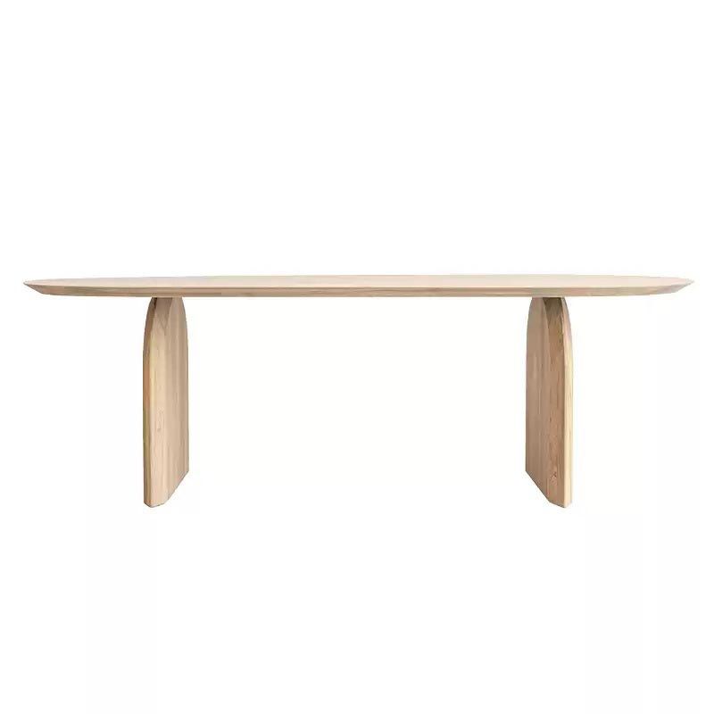 Modern Oval Dinette Table for Home Solid Wood Top Dining Table