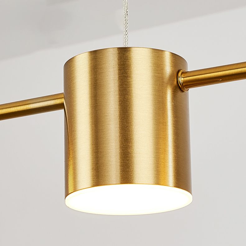 Modern Style Cylinder Shape Island Lights Metal Island Light Fixtures