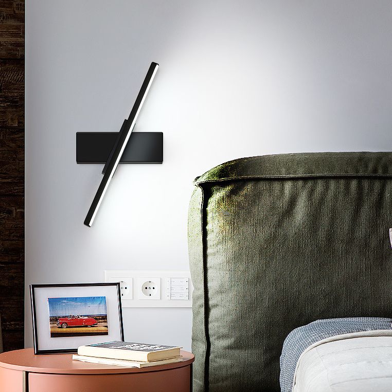 Lámparas de pared de la cama de metal LED modernas modernas regulares con cabeza giratoria