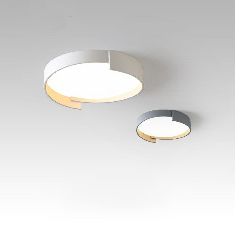 Modern Simplicity LED Ceiling Fixture Iron Circular Flush Mount with Acrylic Shade