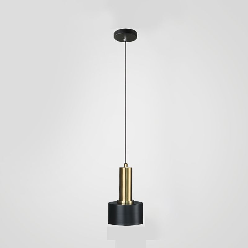 Cylindre métal suspendu plafonnier légère style nordique