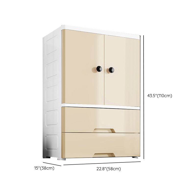 Plastic Wardrobe Teen Style Simple Rectangular Bedroom Wardrobe Closet