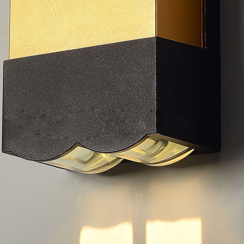 Modern Style Wall Lamp Metal 4 Lights Sconces in Black for Outdoor