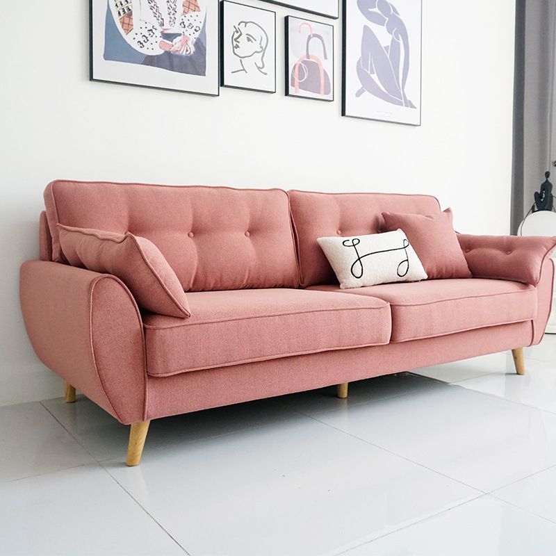 Contemporary Standard Sofa 35.43" Wide Flared Arm Sofa for Living Room