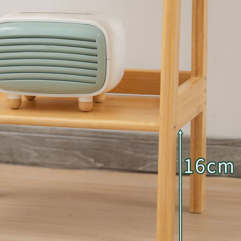 Closed Back Bamboo Bookshelf Contemporary Vertical Bookcase with Shelves