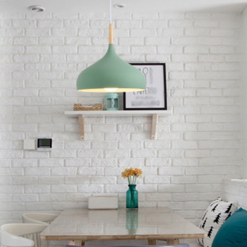 Domed Metal Hanging Ceiling Light Minimalist Style Pendant Lighting Fixture