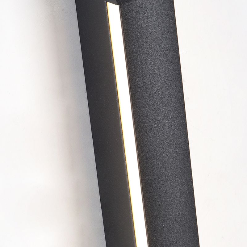 Linearer Wandleuchte moderne Metall 1 Lichtwand montieren Licht in Schwarz