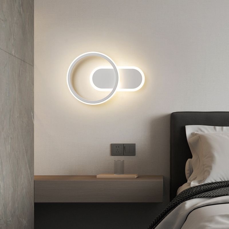 Single Modernism White Wall Mounted Sconce LED Statement Wall Light
