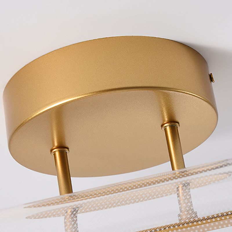 Acrylic Shaded Ceiling Light Fixture Simplicity LED Ceiling Flush Mount in Gold