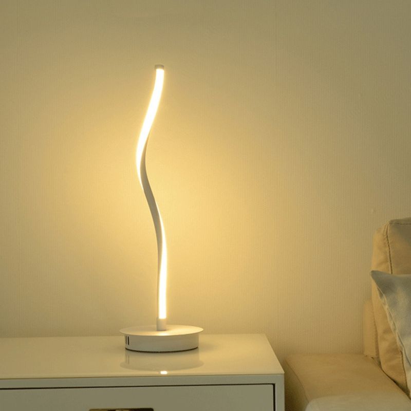 Twisted Table Lamp Simplicity Acrylic Living Room Decorative LED Nightstand Light