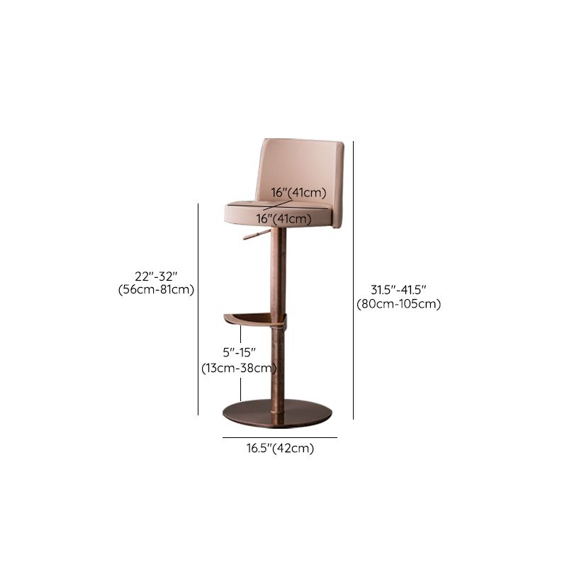 Armless Counter Height Stools with Footrest Modern Counter Stool