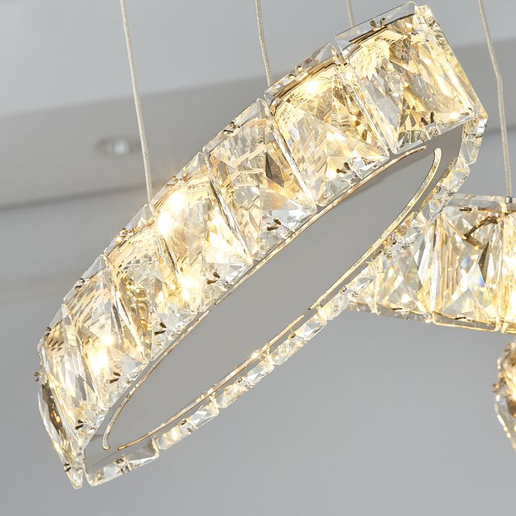 Luces colgantes contemporáneos accesorios de colgantes lineales Cristal para la isla de cocina